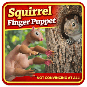 squirrel figner puppet